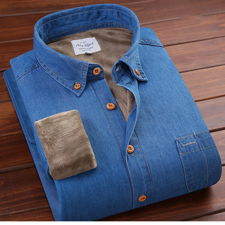 Men's Winter Jeans Shirt
