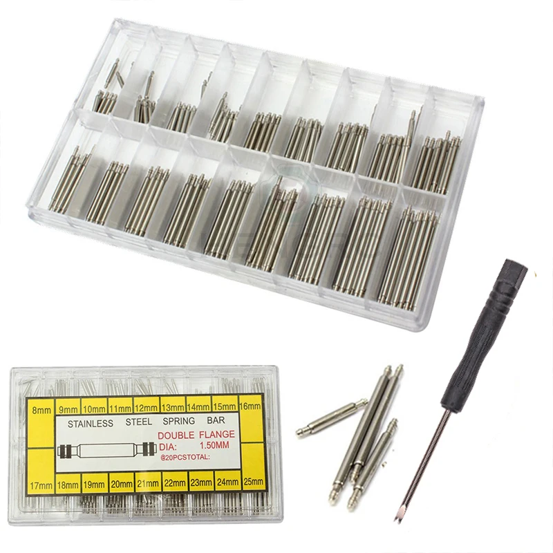 Watches Repair Stainless Steel Spring Bars 270 pcs Set