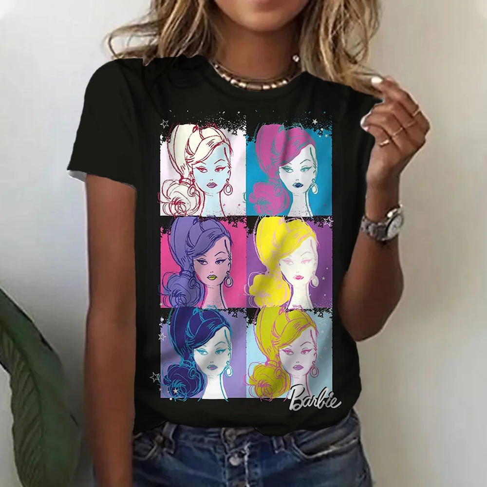 Kawaii Lilo Stitch Print T-shirts Tops for Women Lady Summer Children T-shirts Casual O-neck Ohana Stitch Disney T-shirts