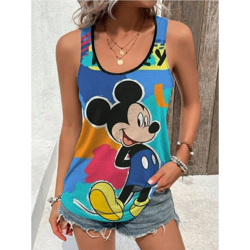 Summer Disney T Shirt Minnie Mickey Mouse Printed T-Shirt Tank Top Women Women’s Clothing KawaiiVest T Shirt U-neck sports vest Summer Disney T Shirt Minnie Mickey Mouse Printed T-Shirt Tank Top Women Women's Clothing KawaiiVest T Shirt U-neck sports vest