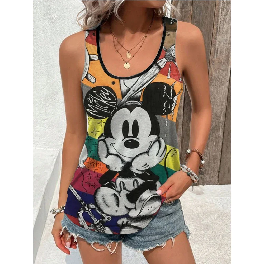 Summer Disney T Shirt Minnie Mickey Mouse Printed T-Shirt Tank Top Women Women’s Clothing KawaiiVest T Shirt U-neck sports vest Summer Disney T Shirt Minnie Mickey Mouse Printed T-Shirt Tank Top Women Women's Clothing KawaiiVest T Shirt U-neck sports vest