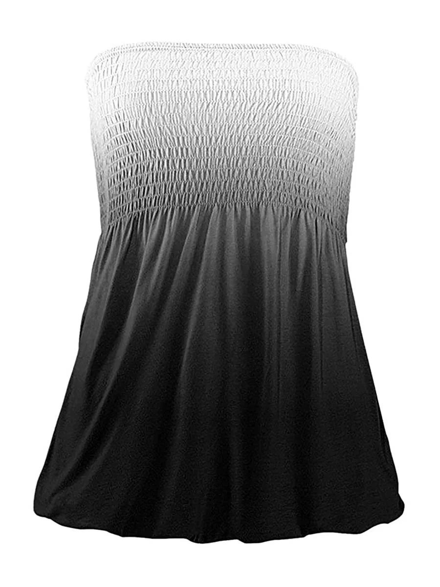 Women s Tube Crop Tops Strapless Cute Sexy Sleeveless Floral Print Blouse Holiday Pleated Tops Shirt Women s Tube Crop Tops Strapless Cute Sexy Sleeveless Floral Print Blouse Holiday Pleated Tops Shirt