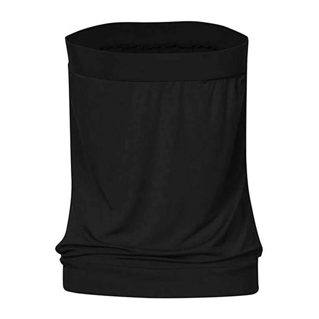 Summer New Solid Strapless Vest Women Sexy Cutaway Sleeveless Backless Casual Versatile Tank Tops Ladies Daily Camisole 2024