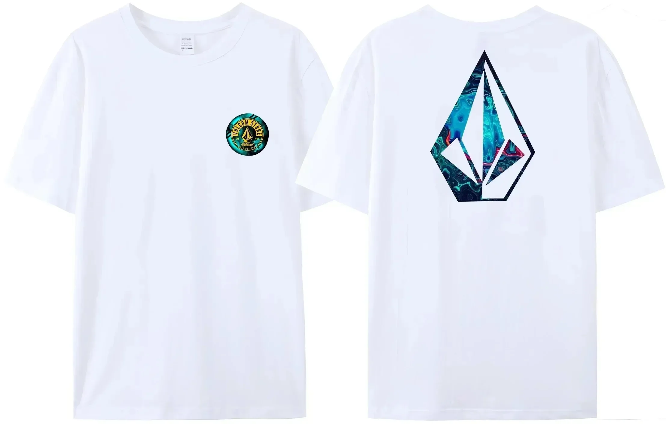 Sale Volcom Obsidian Summer T-Shirt  Women Cotton Comfortable Stylish Oversize Short Sleeves High Quality Double Sided Tees