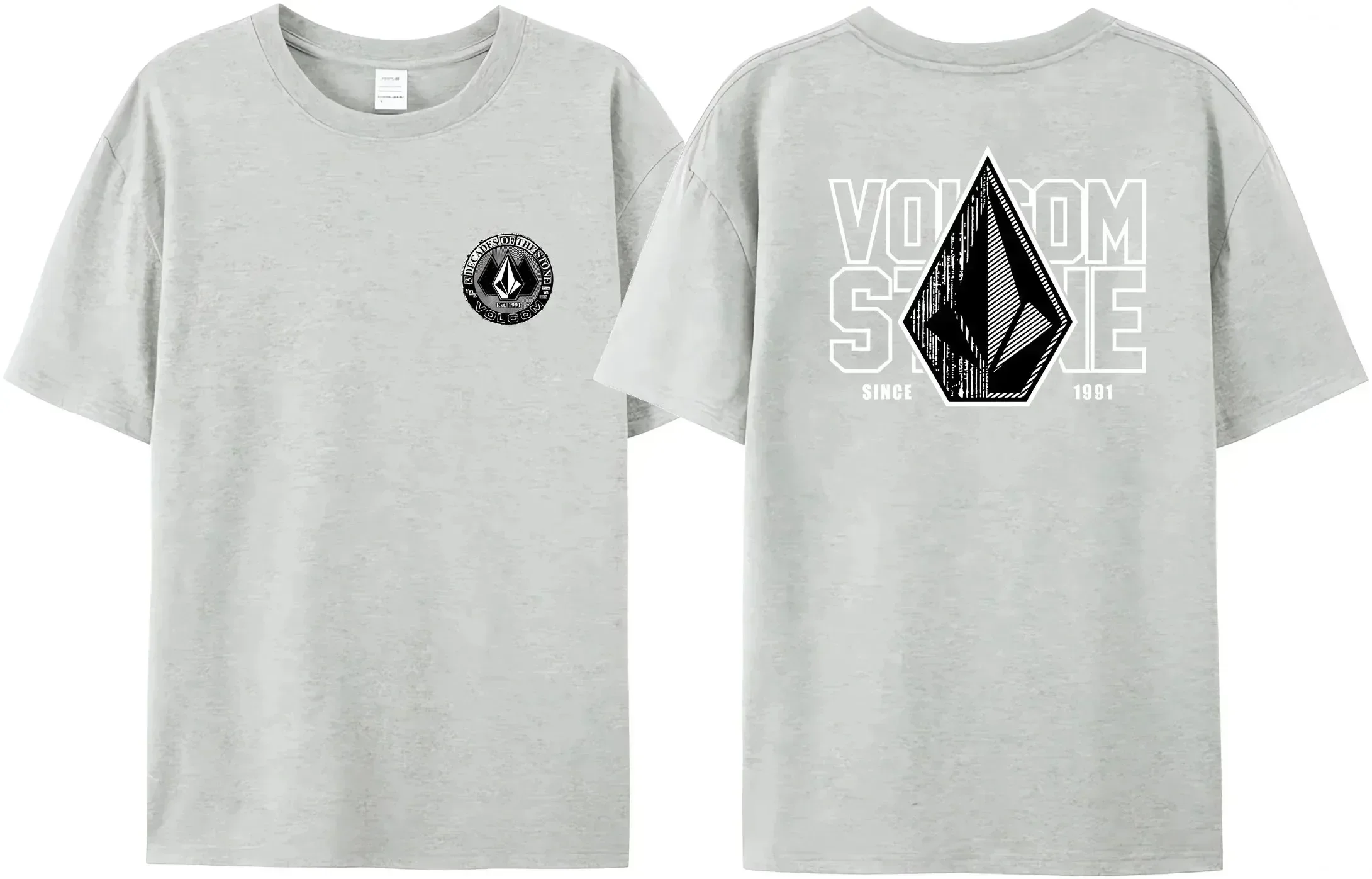 Sale Volcom Obsidian Summer T-Shirt  Women Cotton Comfortable Stylish Oversize Short Sleeves High Quality Double Sided Tees