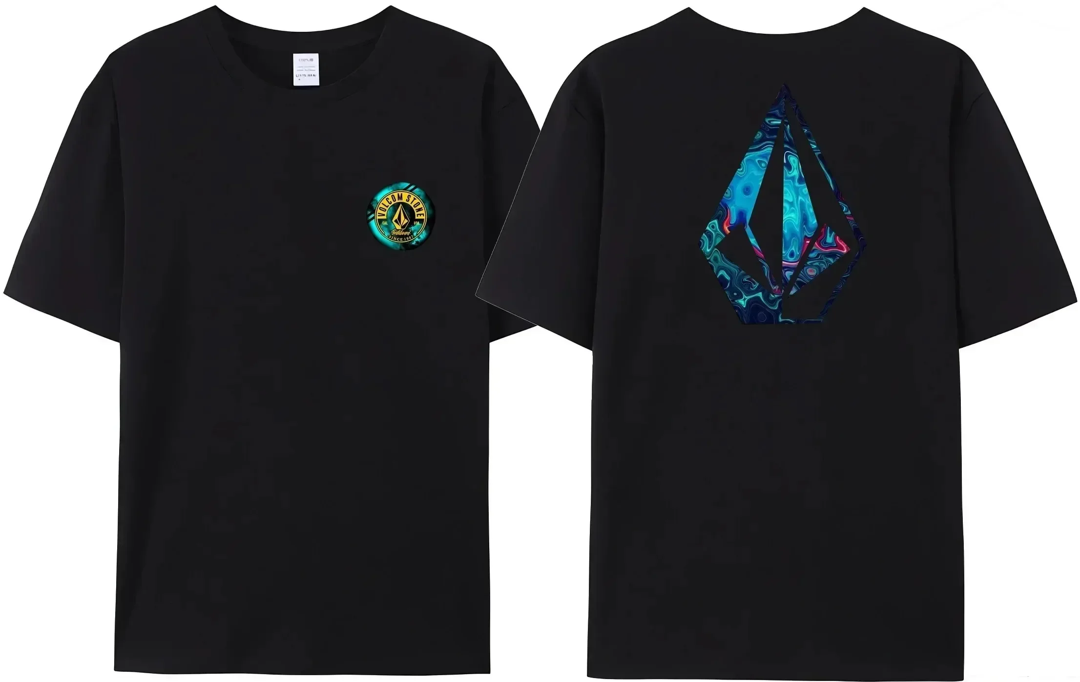 Sale Volcom Obsidian Summer T-Shirt  Women Cotton Comfortable Stylish Oversize Short Sleeves High Quality Double Sided Tees