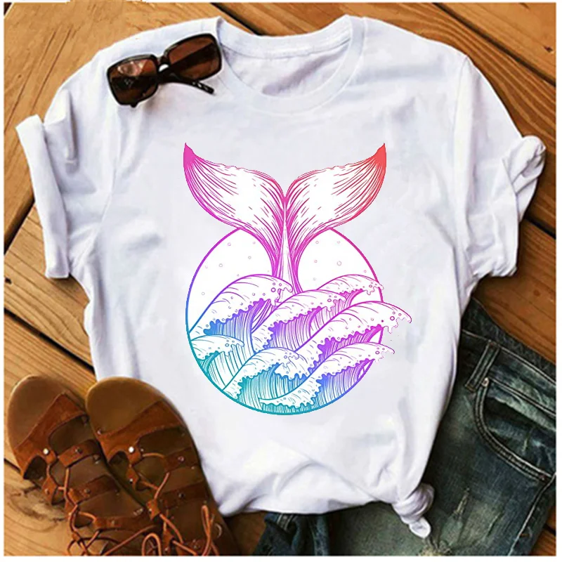 Sea Turtle Print T-shirt for Women Harajuku Cartoon Unisex Short Sleeve T-shirt 2023 Summer O-Neck Streetwear y2k Clothes Tops