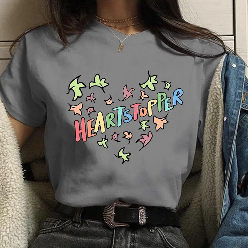 New Hot Fashion Heartstopper Regiment Printed T-Shirt Women's Fashion Casual Personalized Heartstopper Round Neck T-Shirt Shirt