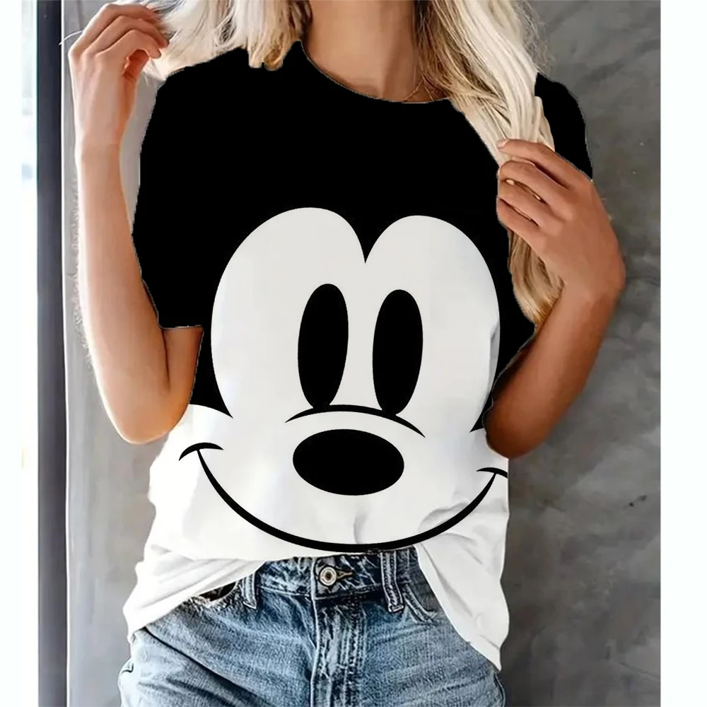 Women T-Shirts Disney Mickey Mouse Print Summer Girls Kawaii Female T Shirt Kids Size Oversized Tops Tees Fashion Camisetas Women T-Shirts Disney Mickey Mouse Print Summer Girls Kawaii Female T Shirt Kids Size Oversized Tops Tees Fashion Camisetas
