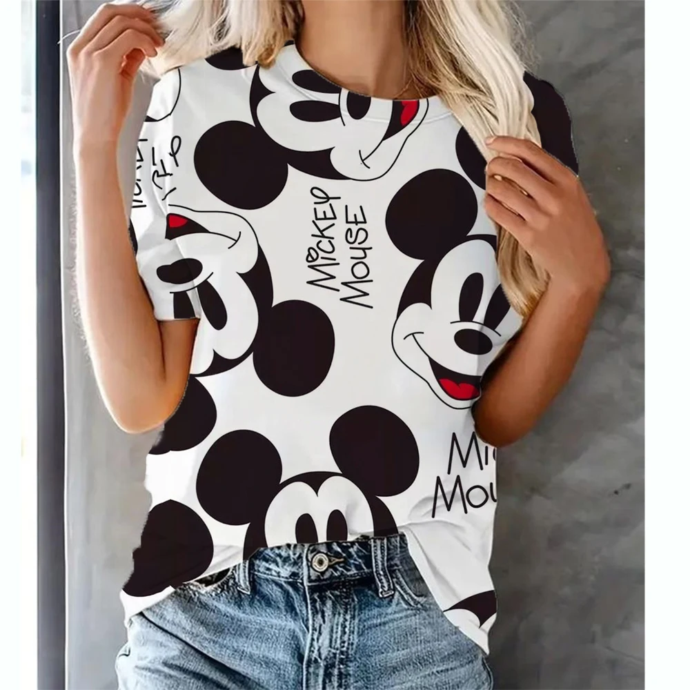 Women T-Shirts Disney Mickey Mouse Print Summer Girls Kawaii Female T Shirt Kids Size Oversized Tops Tees Fashion Camisetas Women T-Shirts Disney Mickey Mouse Print Summer Girls Kawaii Female T Shirt Kids Size Oversized Tops Tees Fashion Camisetas