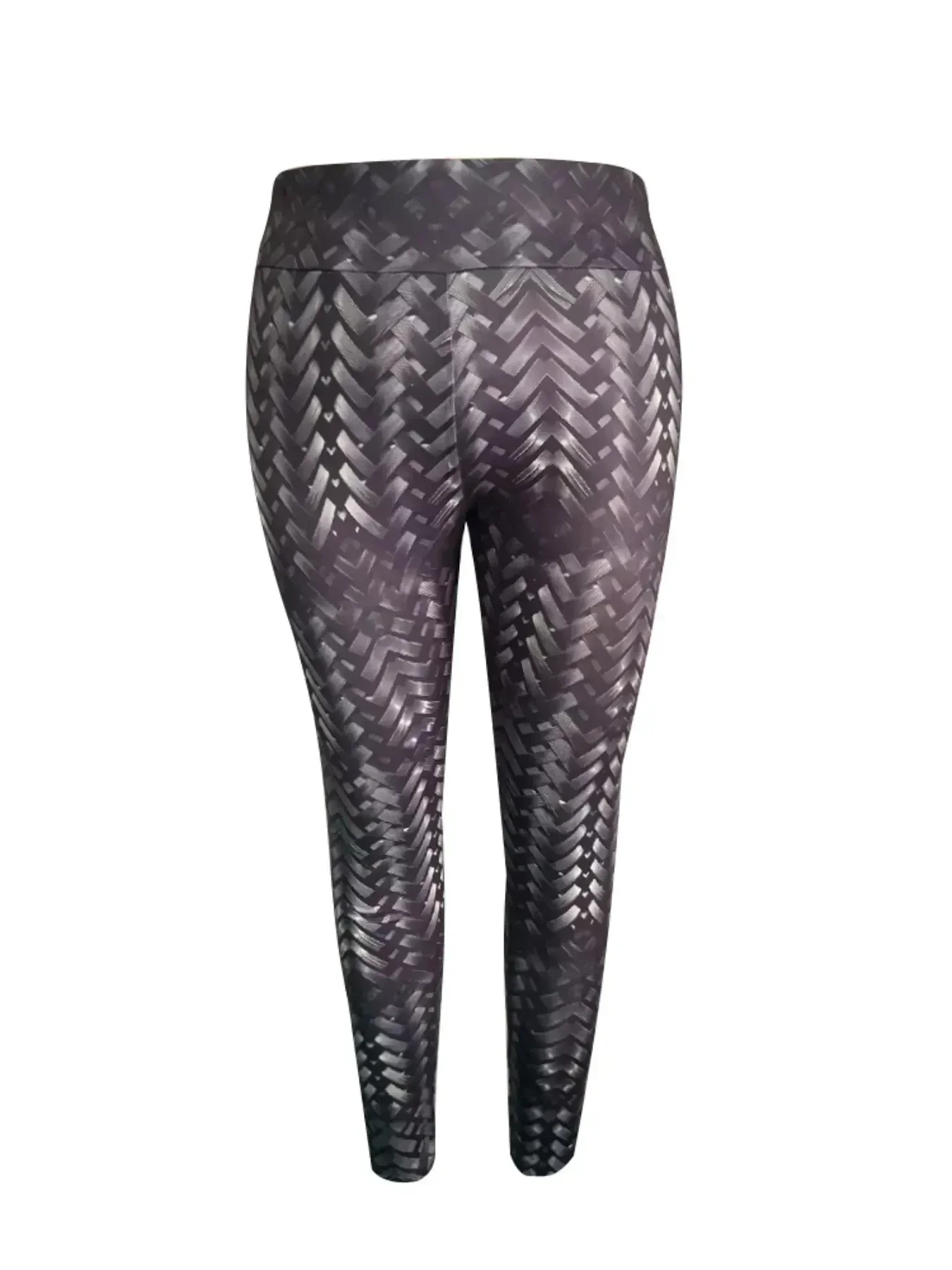 Women's Plus Size 1XL-5XL Randomly Printed High Waisted Slim Fitting Leggings for All Seasons Versatile Commuting Pants