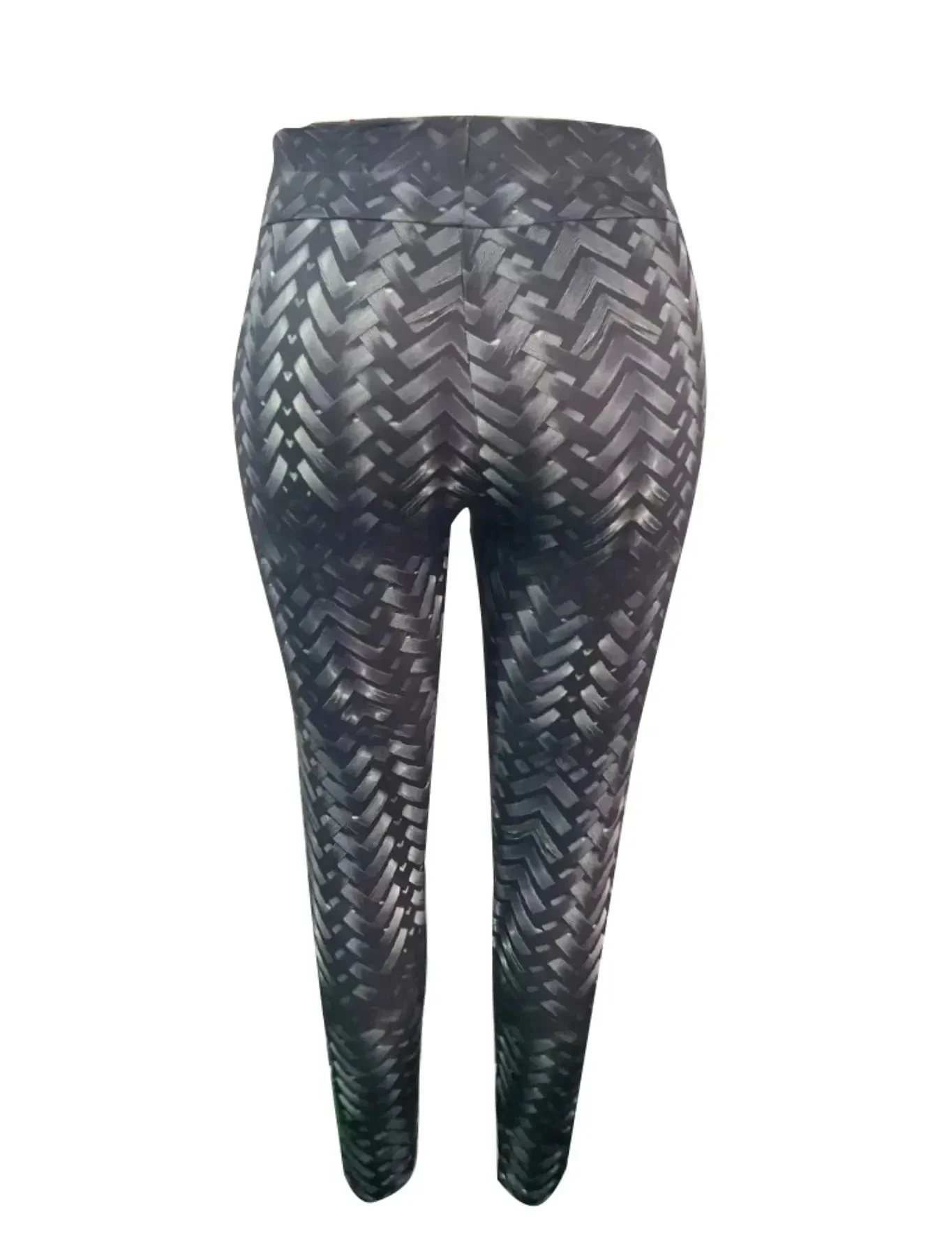 Women's Plus Size 1XL-5XL Randomly Printed High Waisted Slim Fitting Leggings for All Seasons Versatile Commuting Pants