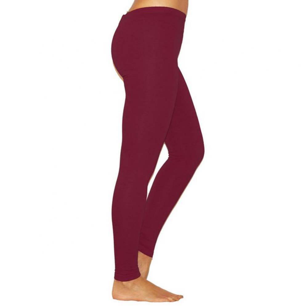 Women Solid Color Stretchy High Waist Slim Tights Leggings Pencil Pants Trousers Women Solid Color Stretchy High Waist Slim Tights Leggings Pencil Pants Trousers