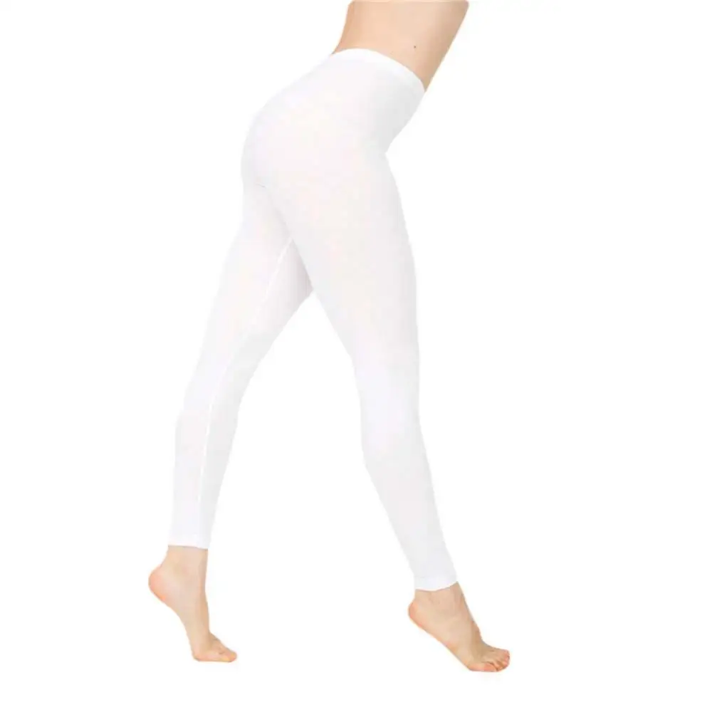 Women Solid Color Stretchy High Waist Slim Tights Leggings Pencil Pants Trousers Women Solid Color Stretchy High Waist Slim Tights Leggings Pencil Pants Trousers