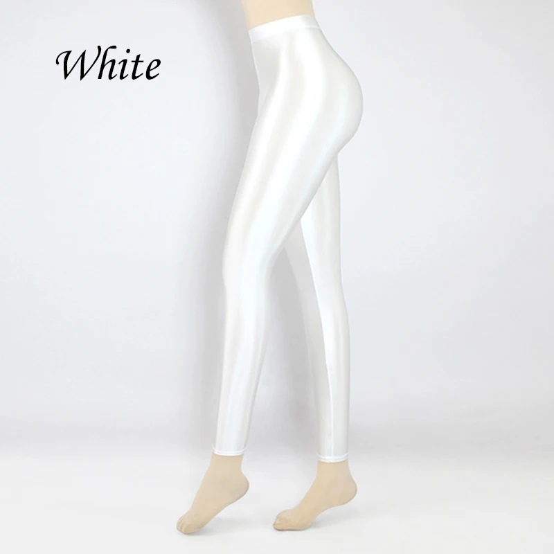 Shiny Glossy Opaque Leggings Shiny High Waist Tights Sexy Stockings Yoga Pants Training Women Sports Leggings Fitness