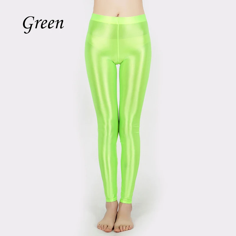Shiny Glossy Opaque Leggings Shiny High Waist Tights Sexy Stockings Yoga Pants Training Women Sports Leggings Fitness