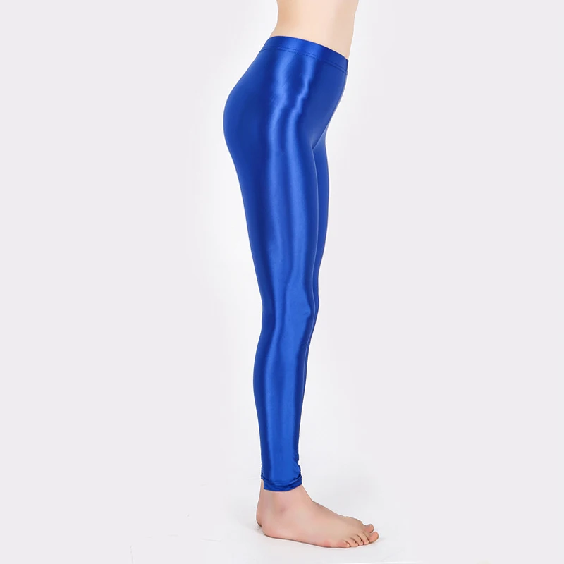 Shiny Glossy Opaque Leggings Shiny High Waist Tights Sexy Stockings Yoga Pants Training Women Sports Leggings Fitness