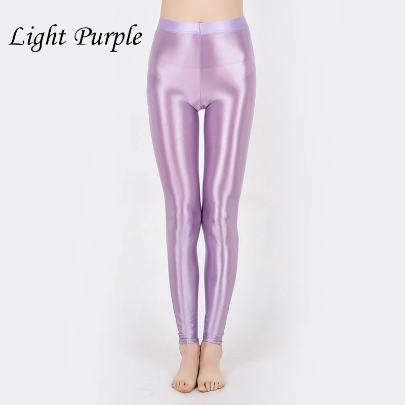 Shiny Glossy Opaque Leggings Shiny High Waist Tights Sexy Stockings Yoga Pants Training Women Sports Leggings Fitness