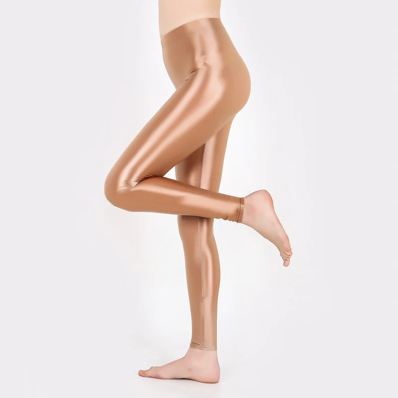 Shiny Glossy Opaque Leggings Shiny High Waist Tights Sexy Stockings Yoga Pants Training Women Sports Leggings Fitness