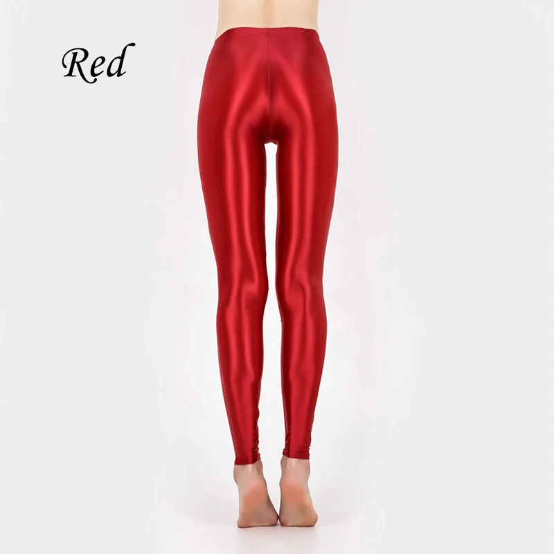 Shiny Glossy Opaque Leggings Shiny High Waist Tights Sexy Stockings Yoga Pants Training Women Sports Leggings Fitness