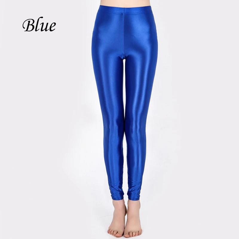 Shiny Glossy Opaque Leggings Shiny High Waist Tights Sexy Stockings Yoga Pants Training Women Sports Leggings Fitness