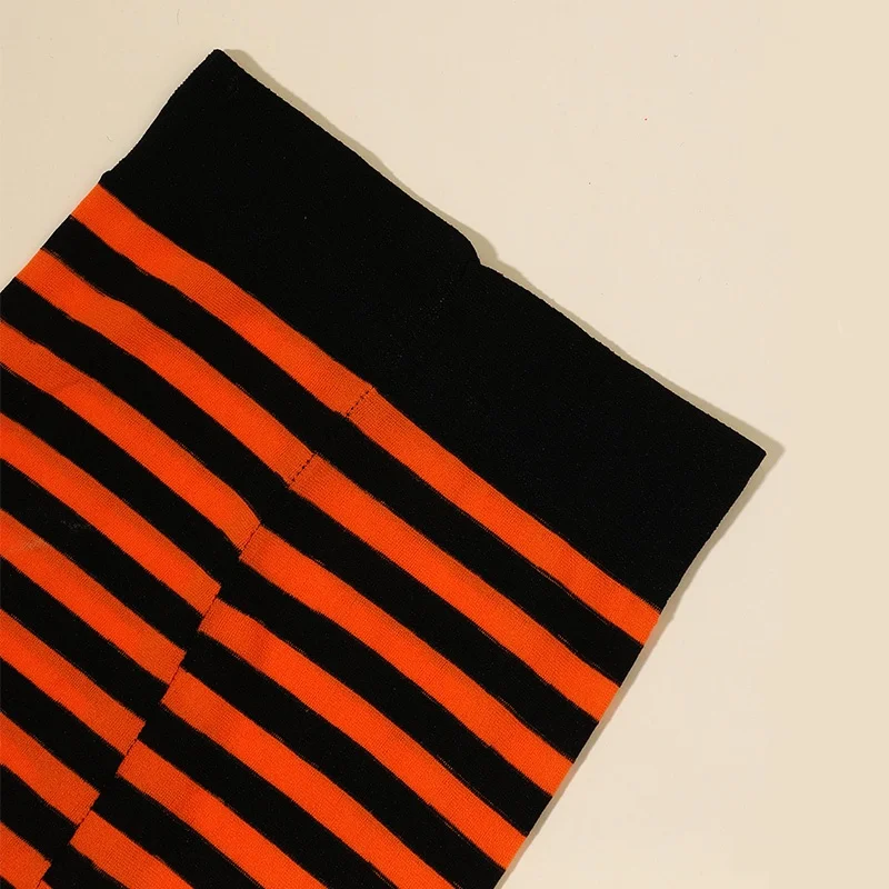 Goth Style Punk Women Striped Pantyhose Rainbow Long Tights Halloween Christmas High Waist Cosplay Stocking Elastic Slim Legging