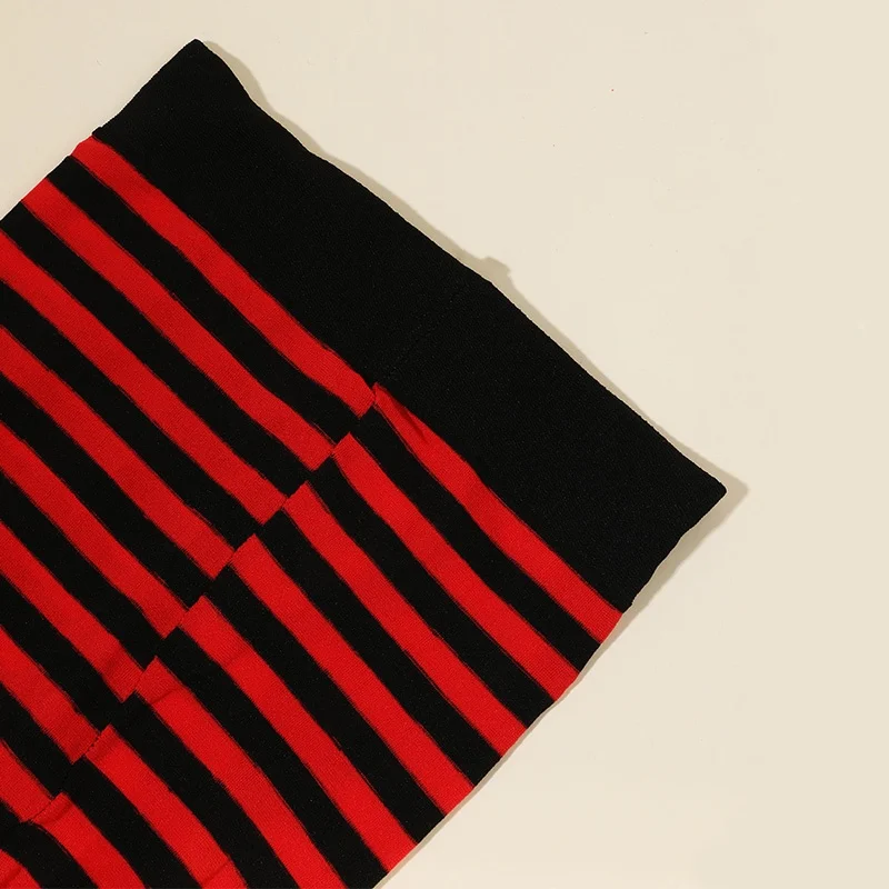 Goth Style Punk Women Striped Pantyhose Rainbow Long Tights Halloween Christmas High Waist Cosplay Stocking Elastic Slim Legging