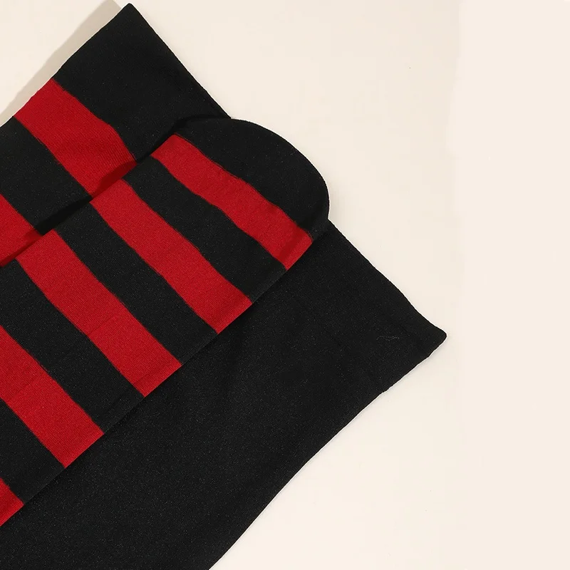 Goth Style Punk Women Striped Pantyhose Rainbow Long Tights Halloween Christmas High Waist Cosplay Stocking Elastic Slim Legging