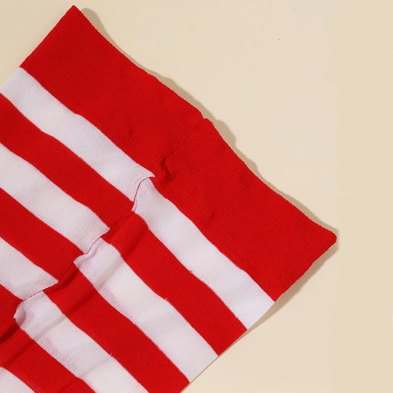 Goth Style Punk Women Striped Pantyhose Rainbow Long Tights Halloween Christmas High Waist Cosplay Stocking Elastic Slim Legging