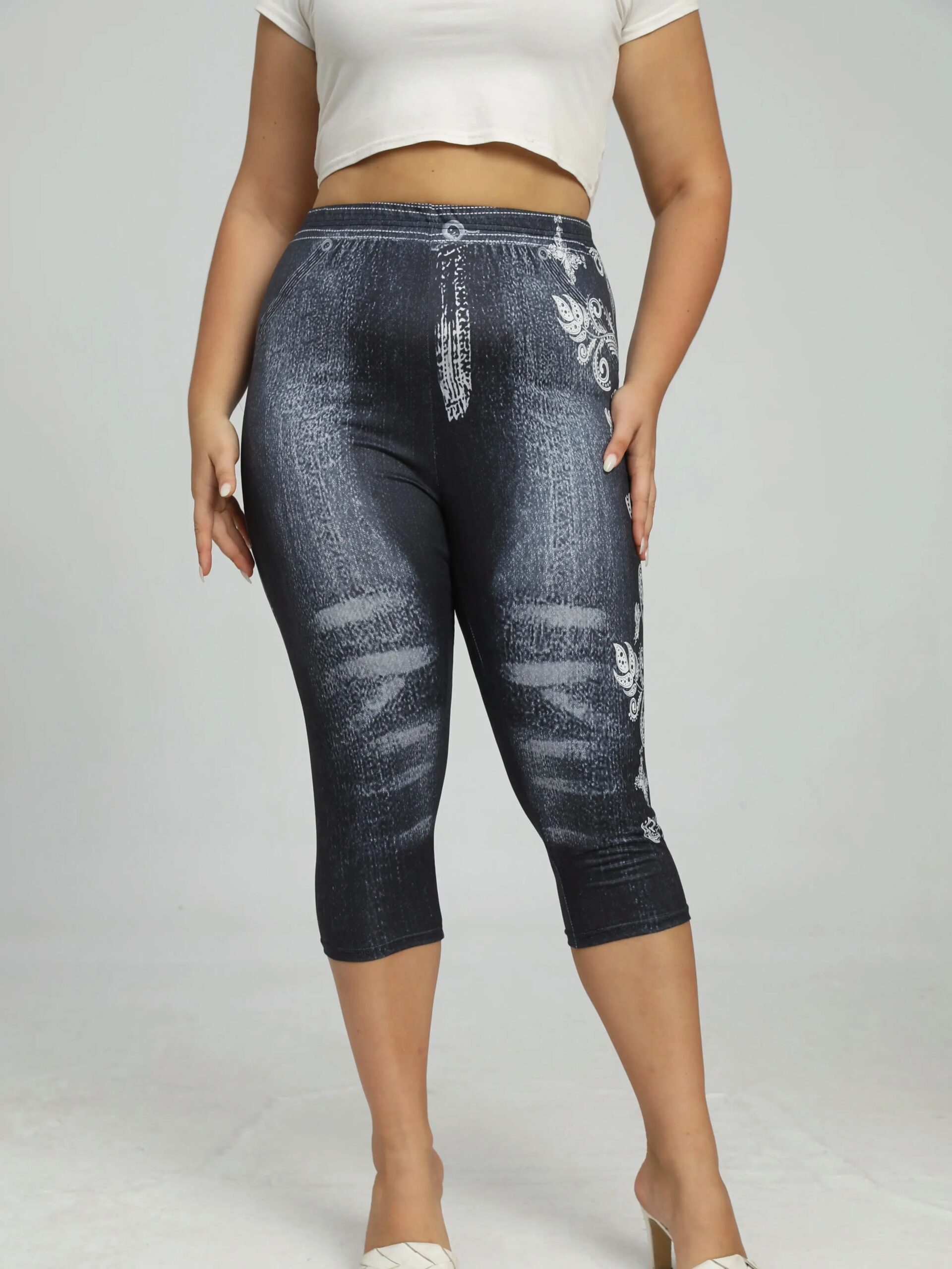 Women's Casual Flower Printed Legging Pants Slim Ladies Fashion Jegging New In High Quality Clothing Plus Size XL-4XL