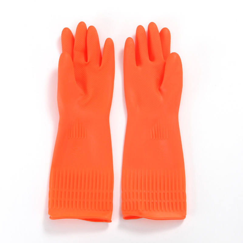 Kitchen Cleaning Latex Dish Washing Gloves Rubber Thickened And Lengthened Household Laundry Gloves