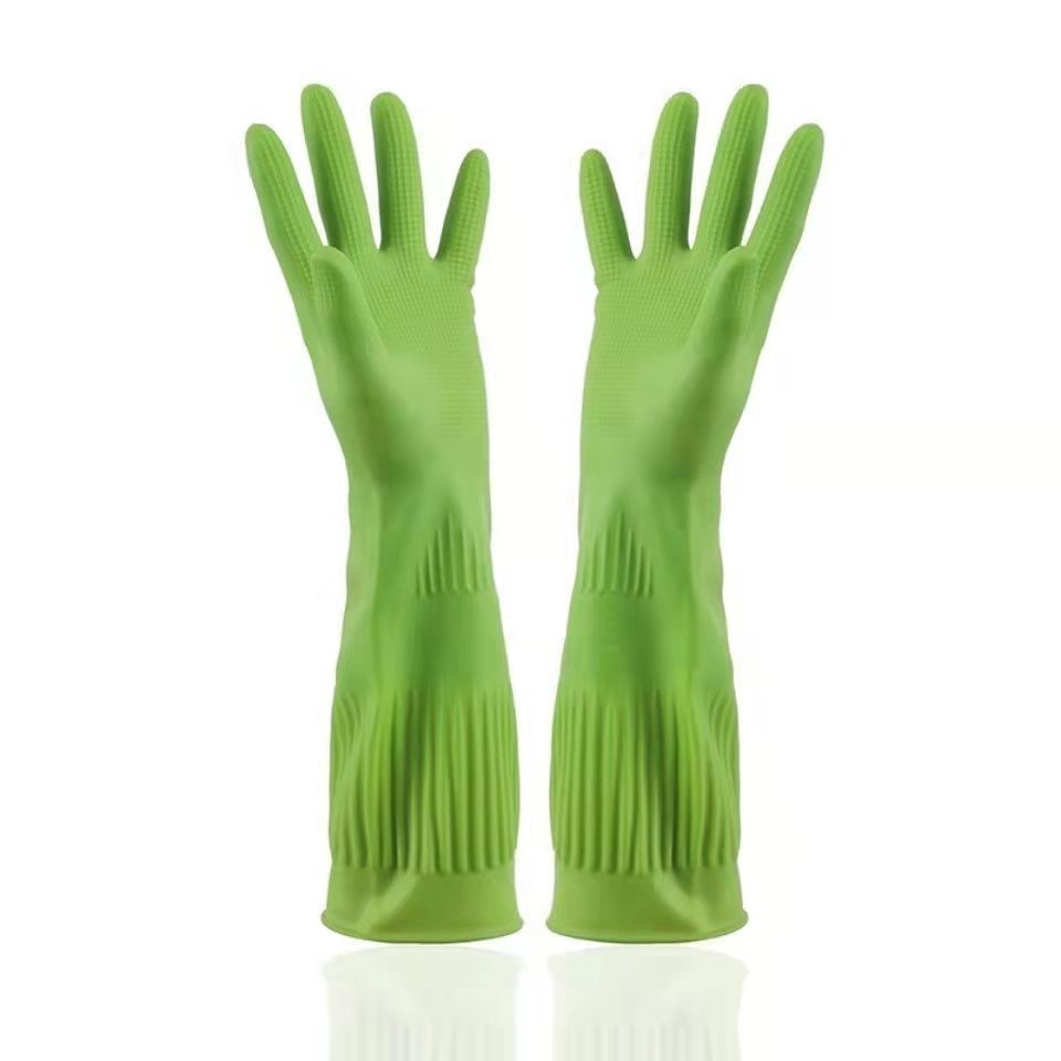 Kitchen Cleaning Latex Dish Washing Gloves Rubber Thickened And Lengthened Household Laundry Gloves