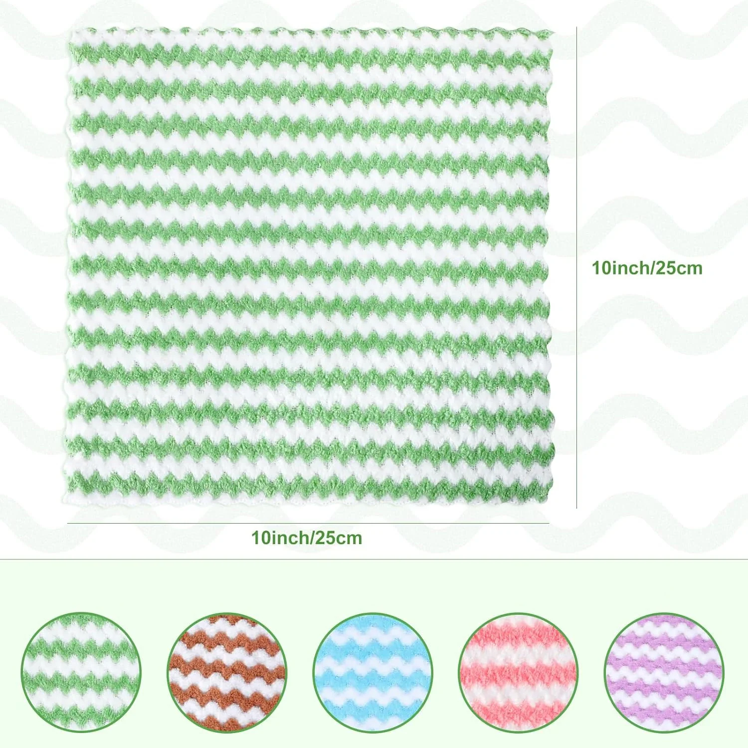 1/10PCS Coral Fleece Thickened Dish Cloth Does Not Stick To Oil Kitchen Household Absorb Water Without Shedding Scouring Pad Rag