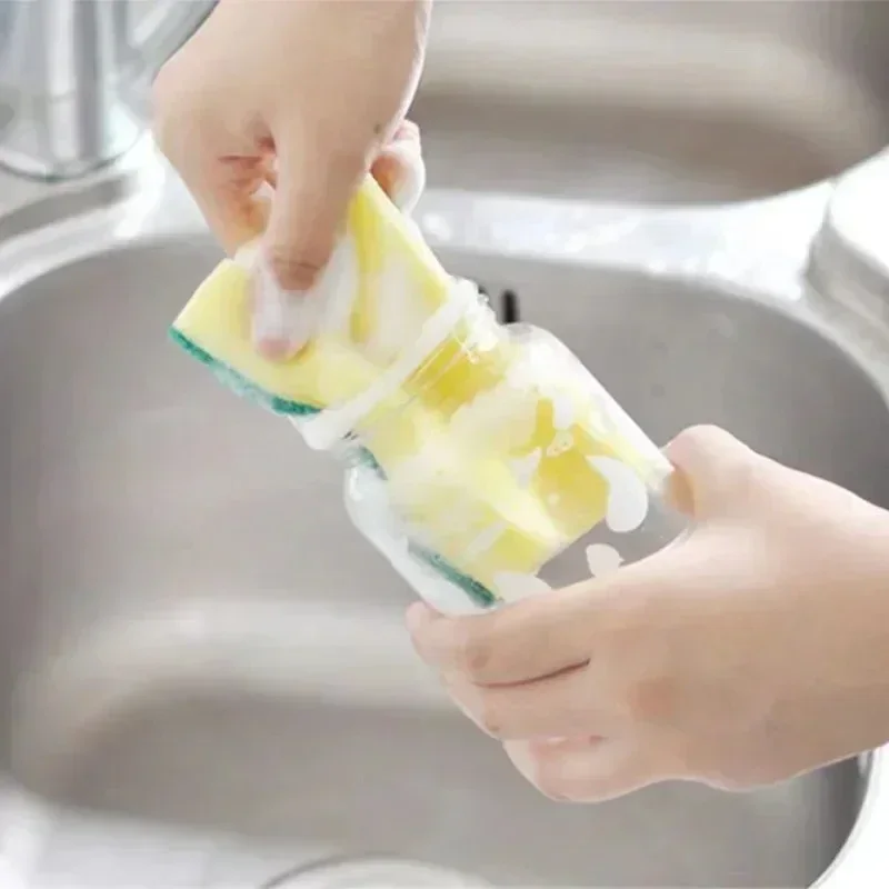 Magic Cleaning Sponges Double-sided Highly Absorbent Dishwashing Clean Sponge Pot Rust Stain Grease Brush Kitchen Cleaner Tools