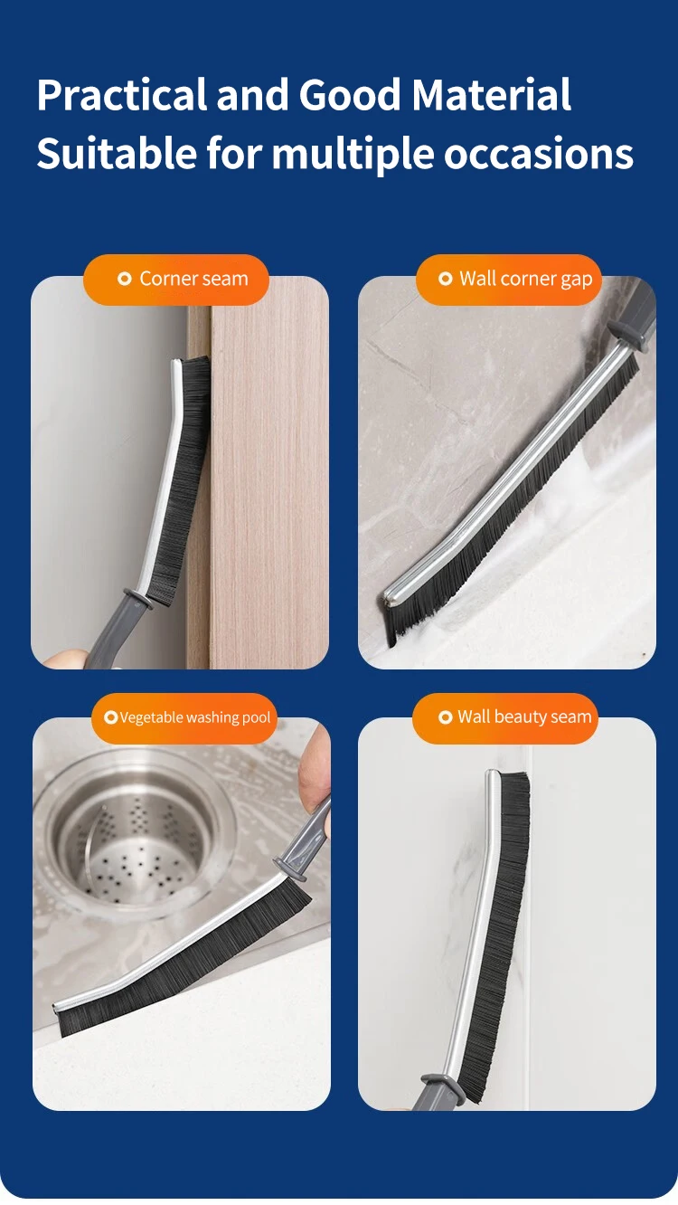 Cleaning Brush for Fine Seam Corners Groove Window Cleaning Tools Kitchen Bathroom Tiles Joints Brush Microfiber Toilet WC Brush