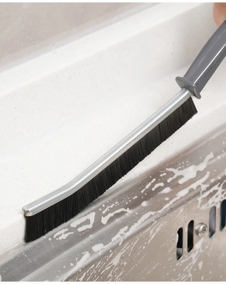 Cleaning Brush for Fine Seam Corners Groove Window Cleaning Tools Kitchen Bathroom Tiles Joints Brush Microfiber Toilet WC Brush