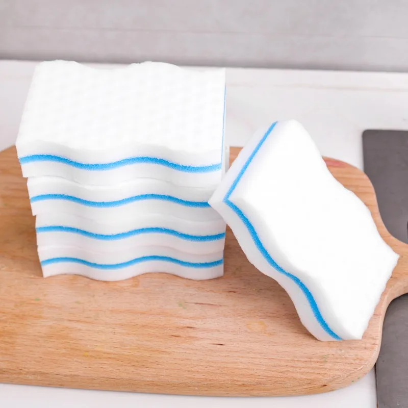 1/10PCS Cleaning Sponge Eraser Blue White High Density Nano Sponge Block for Kitchen Office Bathroom Thickened Double Cleaner