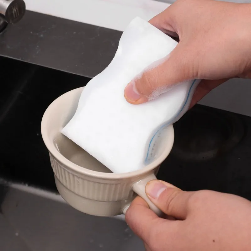 1/10PCS Cleaning Sponge Eraser Blue White High Density Nano Sponge Block for Kitchen Office Bathroom Thickened Double Cleaner