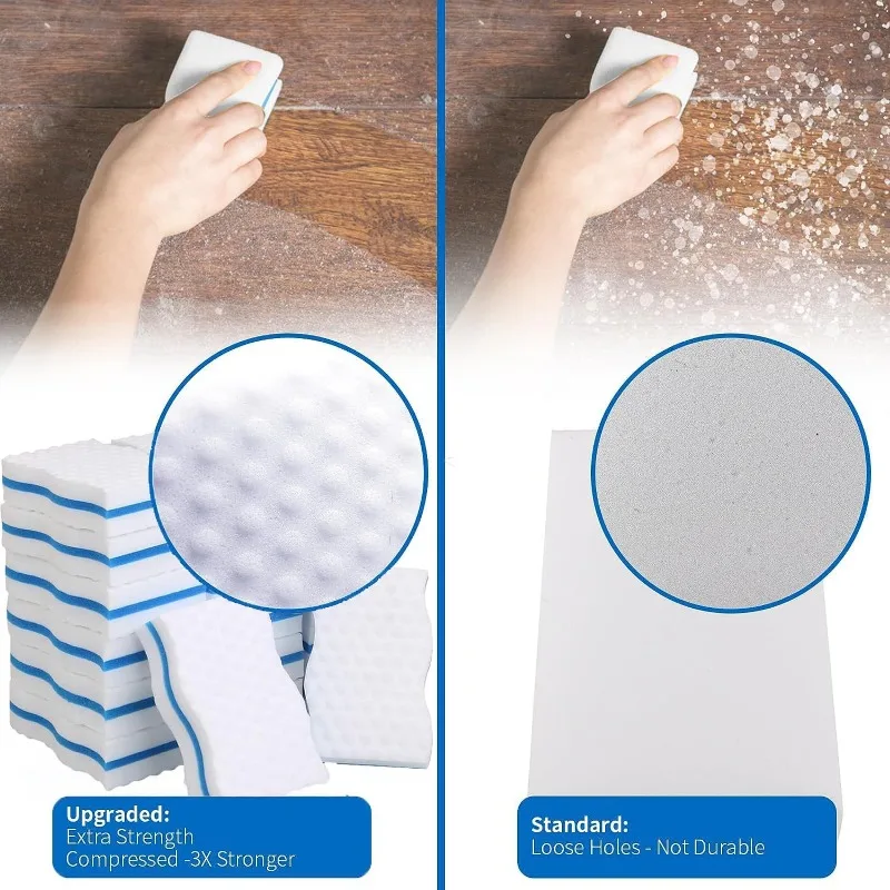 1/10PCS Cleaning Sponge Eraser Blue White High Density Nano Sponge Block for Kitchen Office Bathroom Thickened Double Cleaner