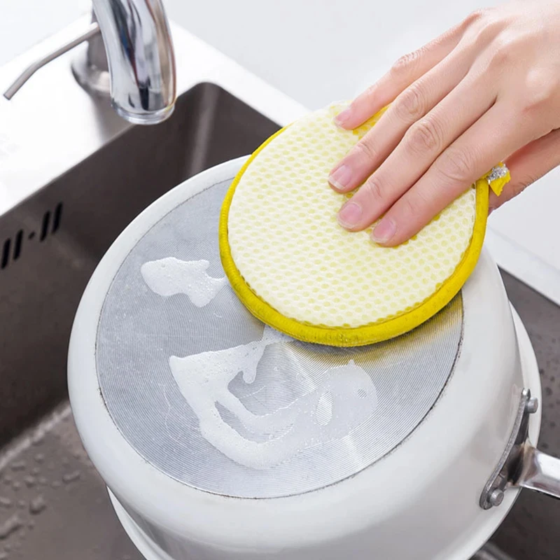 5/10Pcs Double Side Dishwashing Sponge Dish Washing Brush Pan Pot Dish Wash Sponges Household Cleaning Kitchen Tools