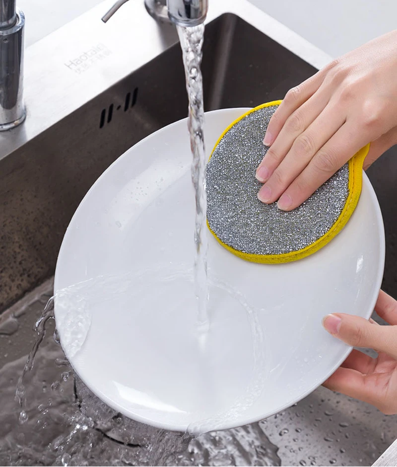 5/10Pcs Double Side Dishwashing Sponge Dish Washing Brush Pan Pot Dish Wash Sponges Household Cleaning Kitchen Tools