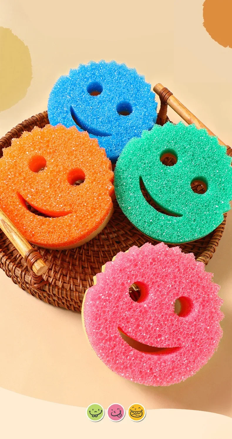 Two Side Dish Washing Sponge Kitchen Cleaning Strong Scouring Pad Miracle Sponge Household Kitchen Magic Cleaning Wipe Sponge