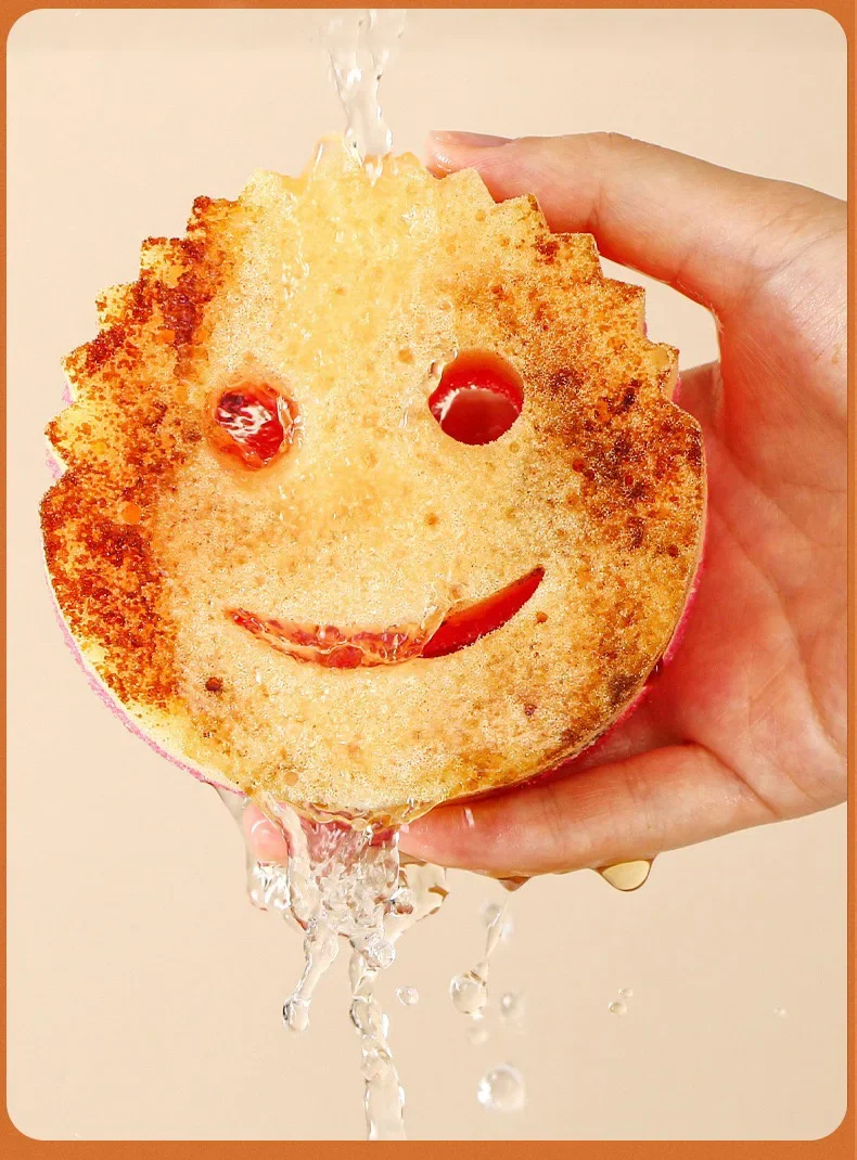 Two Side Dish Washing Sponge Kitchen Cleaning Strong Scouring Pad Miracle Sponge Household Kitchen Magic Cleaning Wipe Sponge