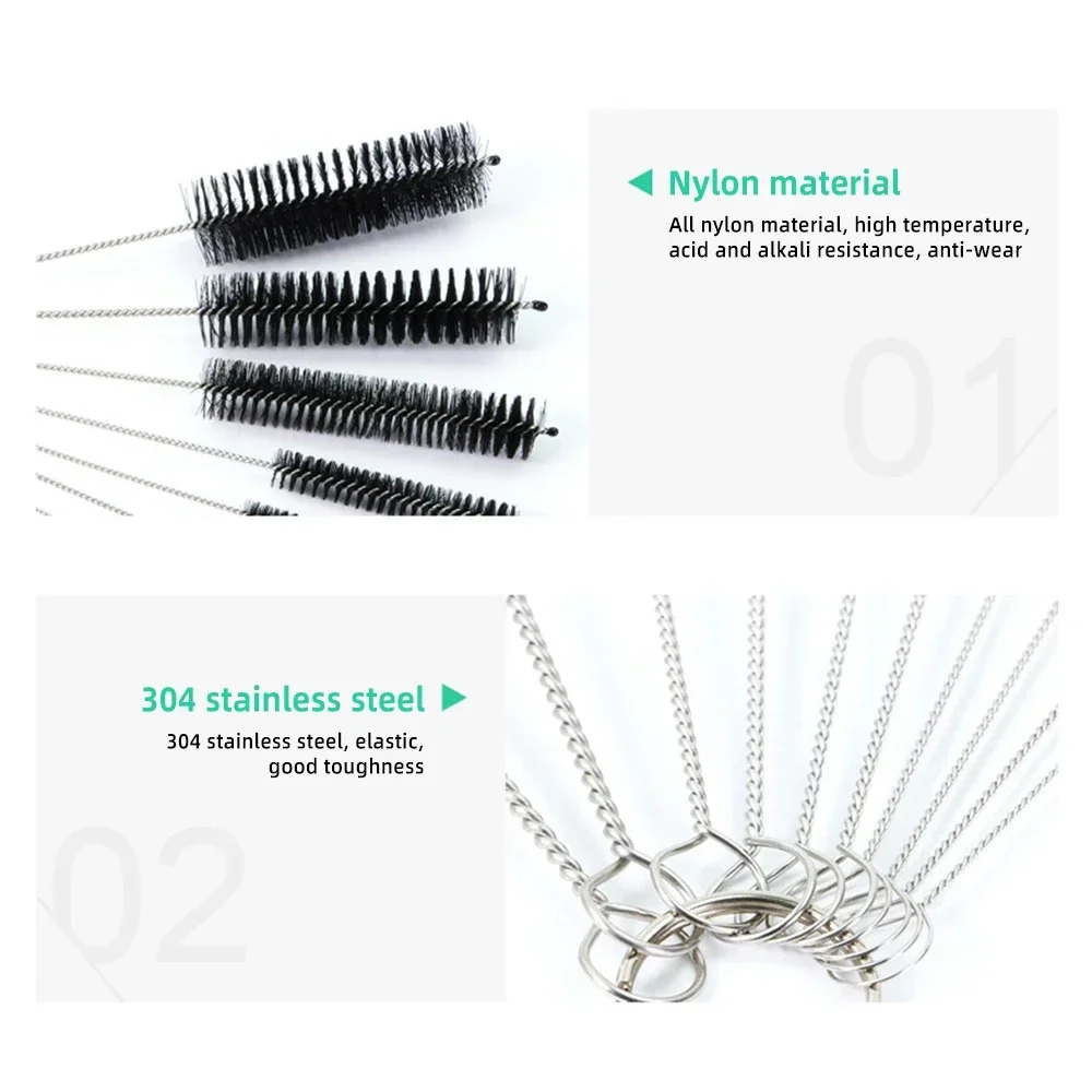 10Pcs Nylon Bottle Straw Household Cleaning Brush Set Kitchen Cleaning Brushes Bristle Kit Tube Bottle Straw Washing Cleaner 10Pcs Nylon Bottle Straw Household Cleaning Brush Set Kitchen Cleaning Brushes Bristle Kit Tube Bottle Straw Washing Cleaner