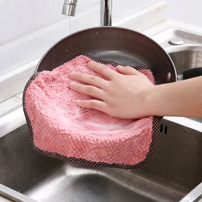 1/5/10Pcs Kitchen Towels Hangable Cleaning Cloth for Tableware Dish Cloth Microfiber Absorbent Household Cleaning Towels 1/5/10Pcs Kitchen Towels Hangable Cleaning Cloth for Tableware Dish Cloth Microfiber Absorbent Household Cleaning Towels