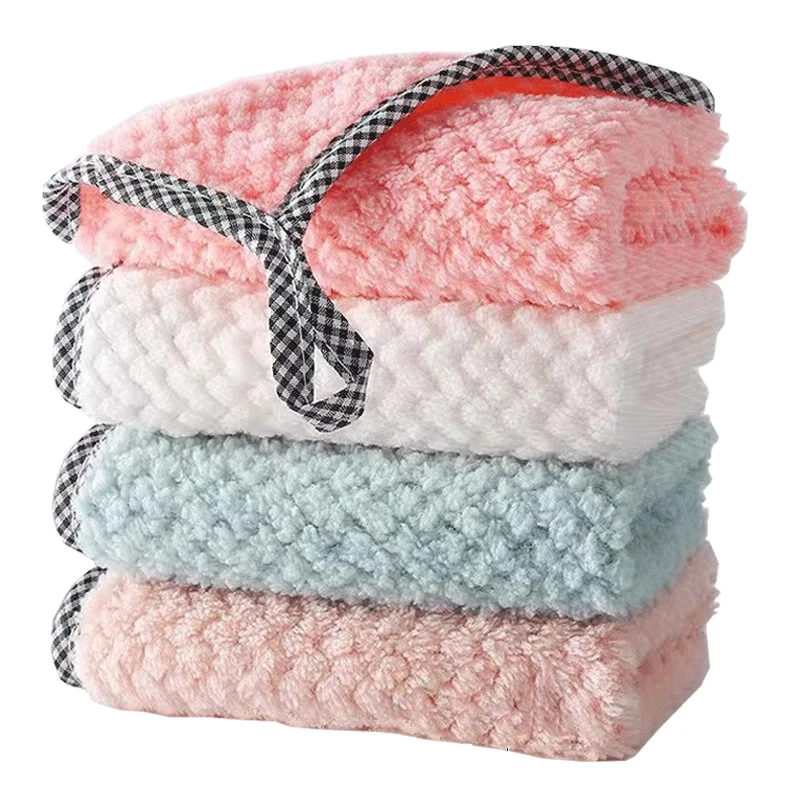 1/5/10Pcs Kitchen Towels Hangable Cleaning Cloth for Tableware Dish Cloth Microfiber Absorbent Household Cleaning Towels 1/5/10Pcs Kitchen Towels Hangable Cleaning Cloth for Tableware Dish Cloth Microfiber Absorbent Household Cleaning Towels