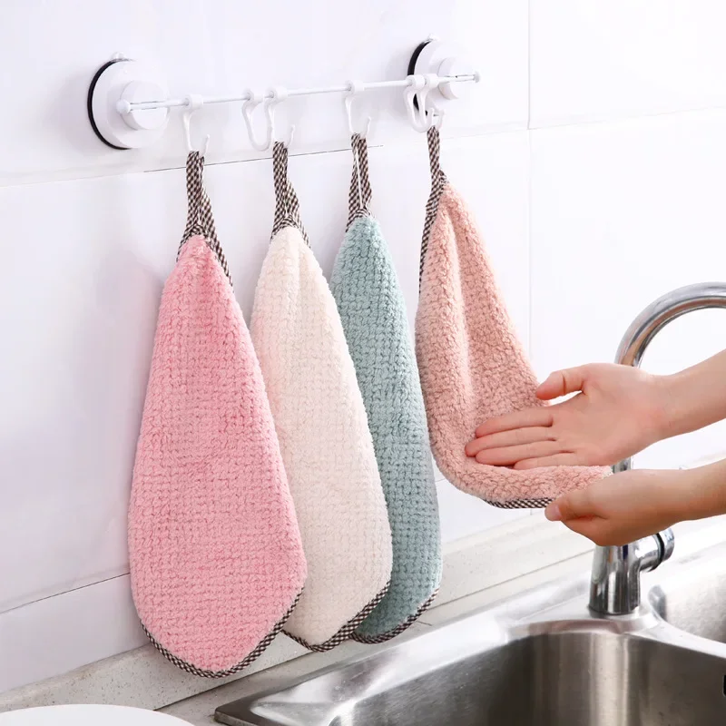 1/5/10Pcs Kitchen Towels Hangable Cleaning Cloth for Tableware Dish Cloth Microfiber Absorbent Household Cleaning Towels 1/5/10Pcs Kitchen Towels Hangable Cleaning Cloth for Tableware Dish Cloth Microfiber Absorbent Household Cleaning Towels