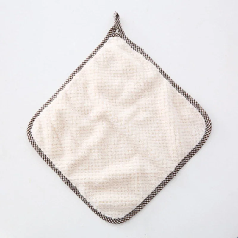 1/5/10Pcs Kitchen Towels Hangable Cleaning Cloth for Tableware Dish Cloth Microfiber Absorbent Household Cleaning Towels