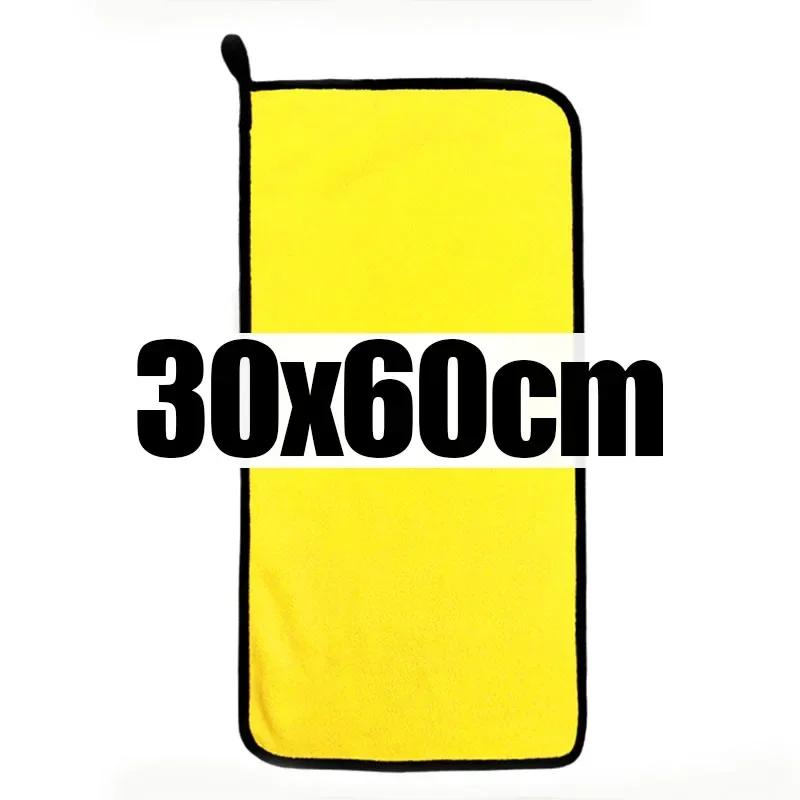Car Wash Microfiber Towel Super Absorbent Car Cleaning Drying Cloth Kitchen Washing Towels Double Layer Household Cleaning Tool