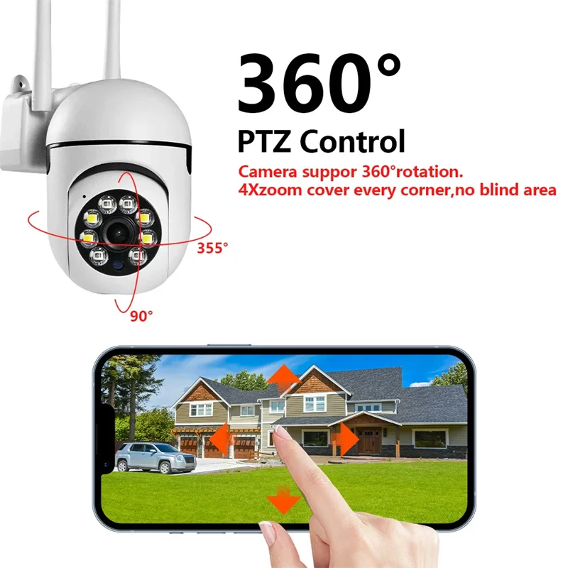 Smart 2.4G WiFi Camera for Home Security Video Surveillance Supprt Two Way Audio Mobile Motion Outdoor/Outside Night Vision Smart 2.4G WiFi Camera for Home Security Video Surveillance Supprt Two Way Audio Mobile Motion Outdoor/Outside Night Vision